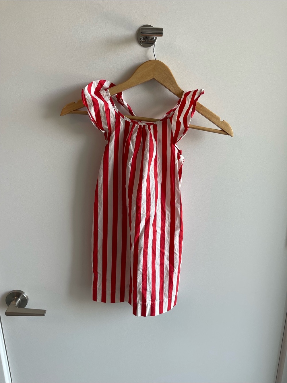 Crew cuts Red and White Striped Sundress